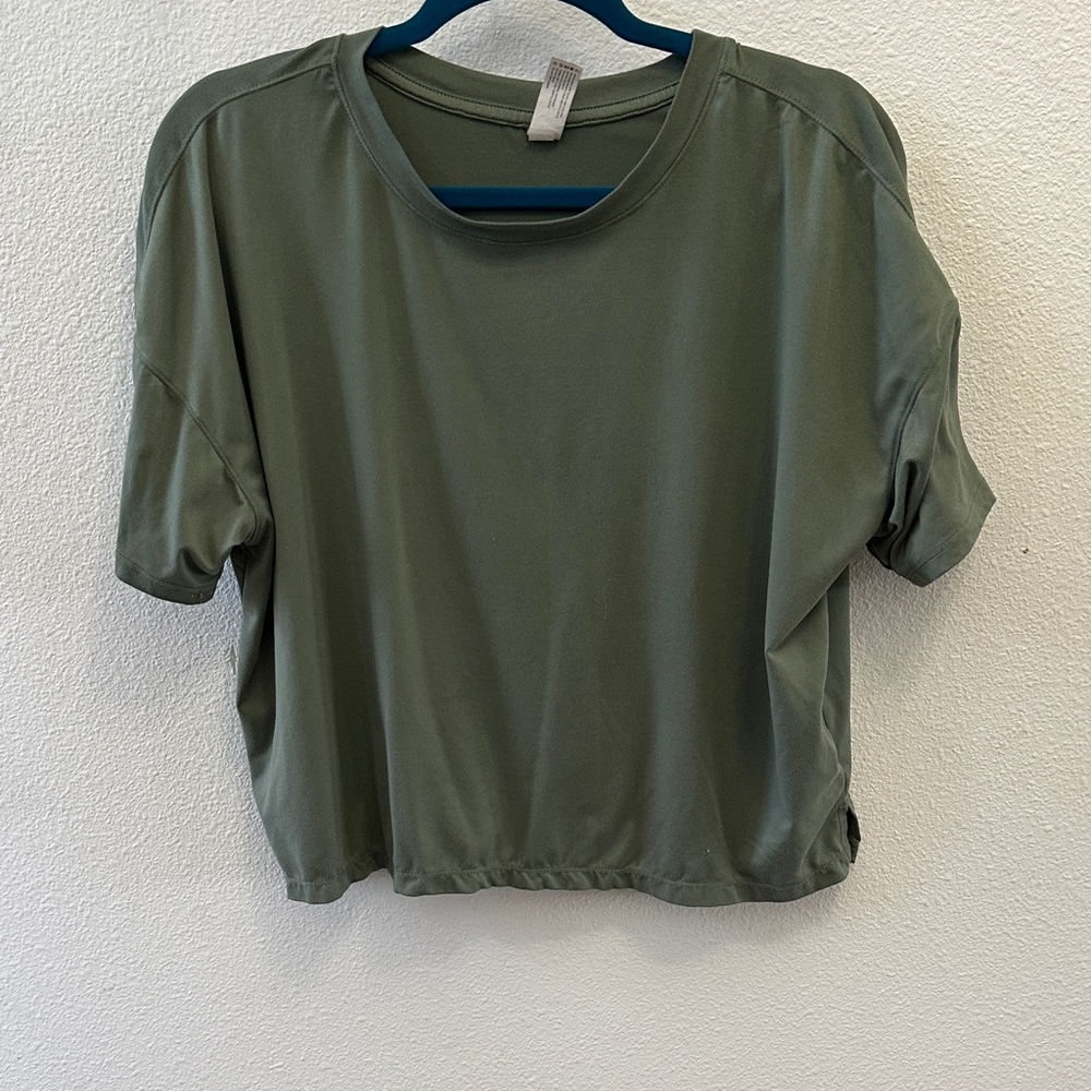 90 Degree By Reflex Olive Crop Top